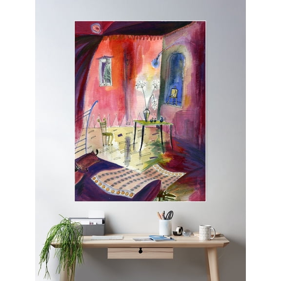 Room With Hidden Things Poster Wall Art, Modern Wall Decor For Living Room Bedroom, 24x36 UNFRAMED