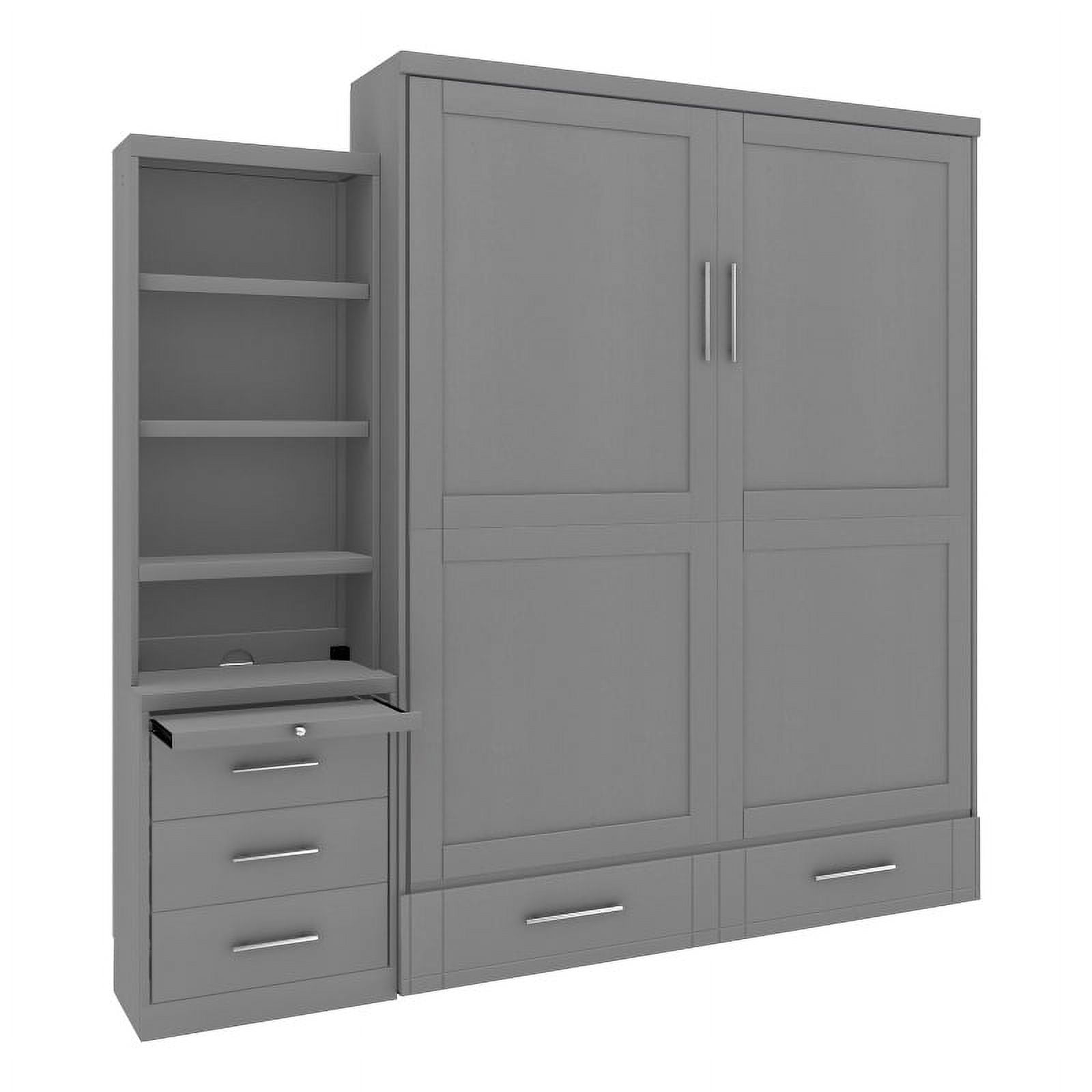 RoomAndLoft Brentwood Queen Contemporary Solid Wood Murphy Wall Bed and