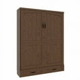 thumbnail image 1 of RoomAndLoft Cape Cod Solid Wood Queen Size Murphy Wall Bed in Brown, 1 of 11