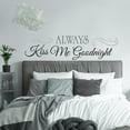RoomMates Always Kiss Me Goodnight Black Quote Peel and Stick Wall