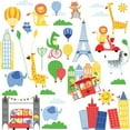thumbnail image 1 of RoomMates Animals in the City Peel and Stick Wall Decals, 1 of 2