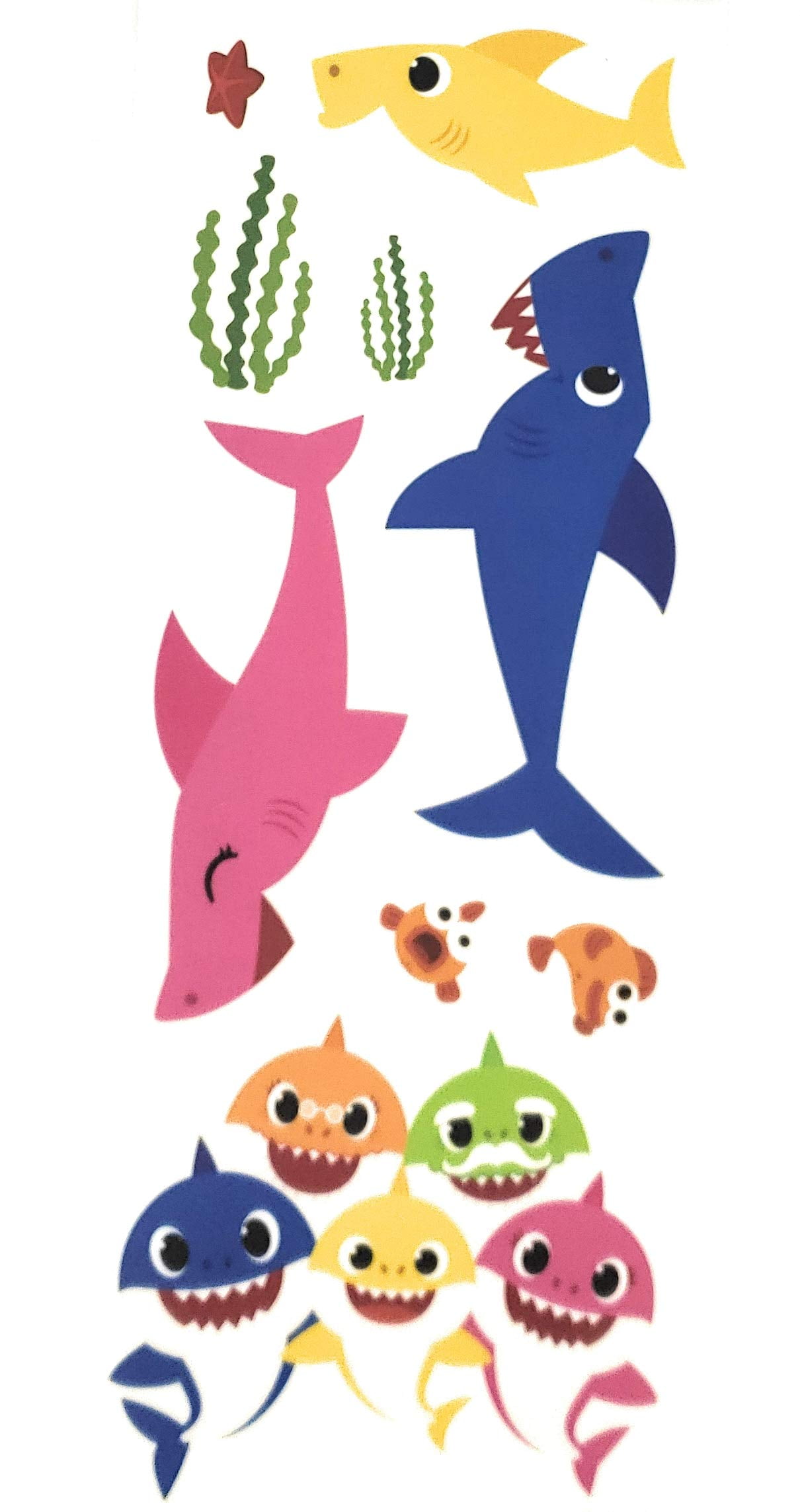 RoomMates Baby Shark Wall Decals 9 Pieces Children Bedroom Bathroom
