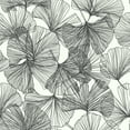 thumbnail image 1 of RoomMates Black Ginkgo Leaves Peel and Stick Wallpaper, 1 of 8