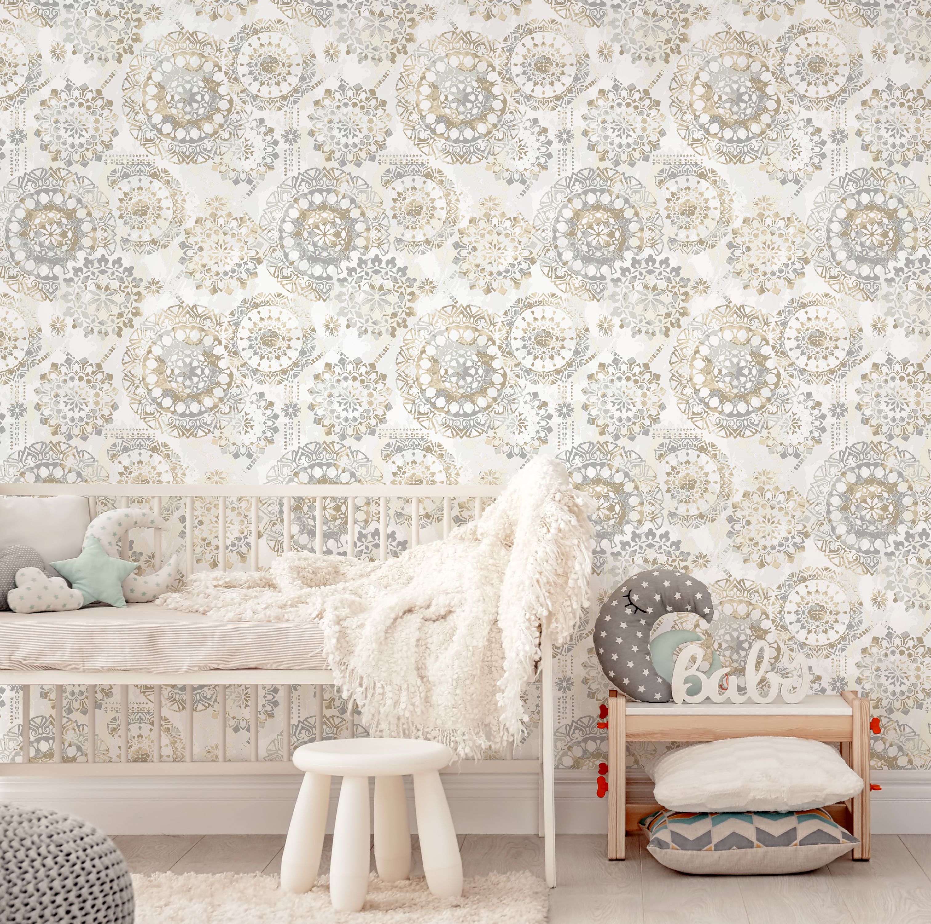 RoomMates Blue Paisley Prince Peel and Stick Wallpaper