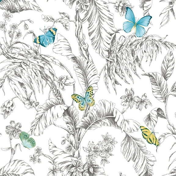 RoomMates Butterfly Sketch Peel and Stick Wallpaper
