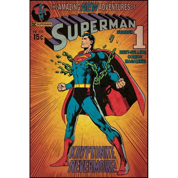 RoomMates Comic Book Cover, Superman Kryptonite Peel and Stick Comic Cover
