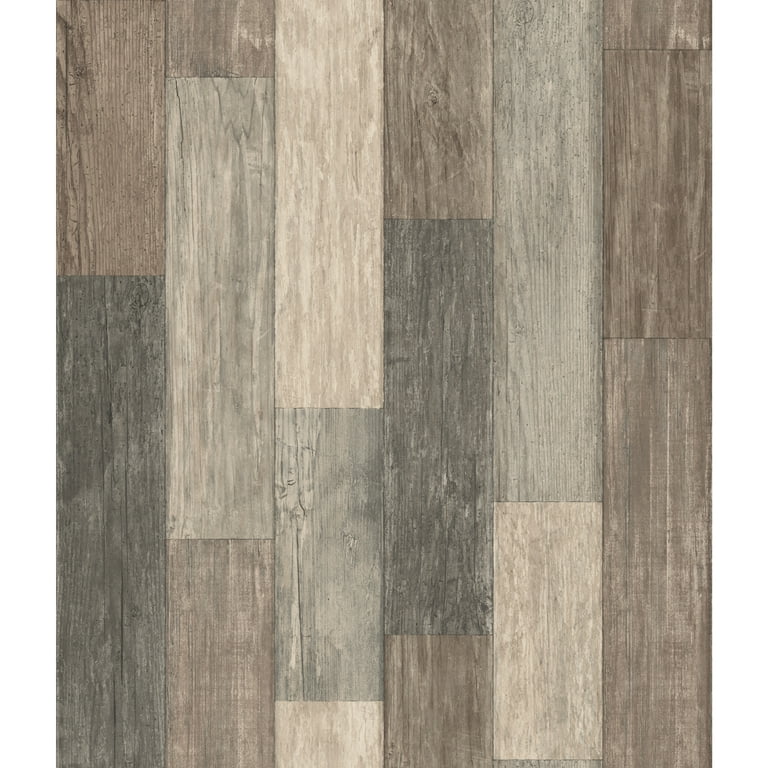 RoomMates Dark Weathered Plank Peel & Stick Wallpaper RoomMates Dark Weathered Plank Peel & Stick Wallpaper