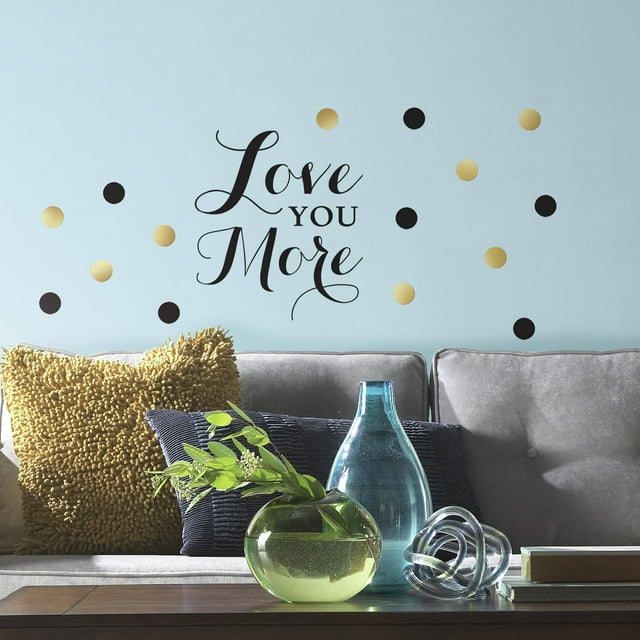 RoomMates Decor Love You More Quote PeelandStick Wall Decals