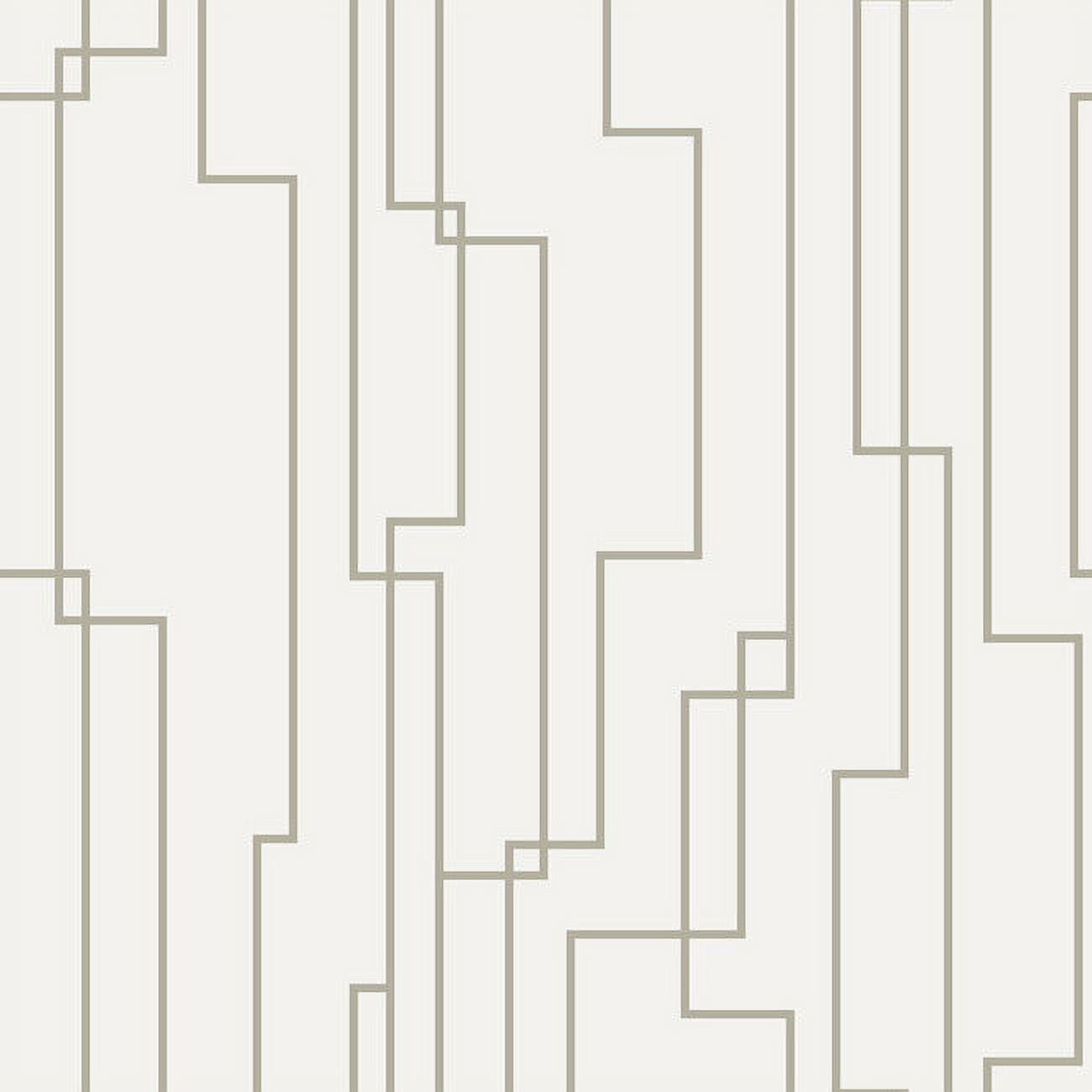 RoomMates Gray, Geometric Circuits Peel & Stick Wallpaper