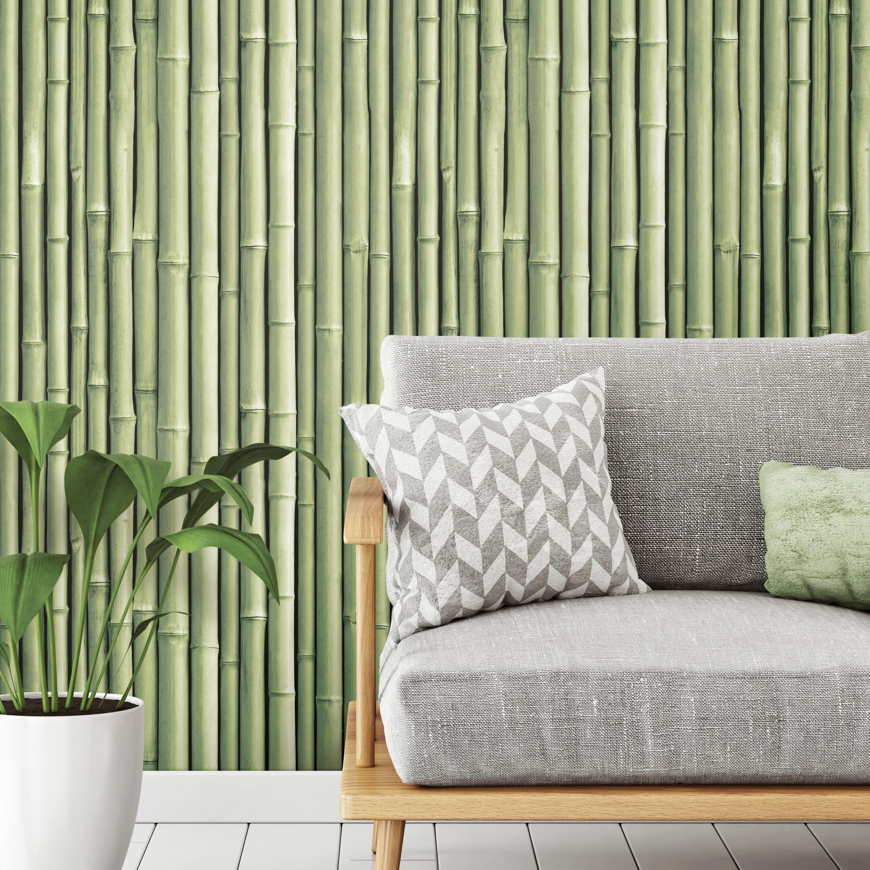 RoomMates Bamboo Green Peel and Stick Wallpaper (Covers 28.18 sq. ft.)  RMK11449WP - The Home Depot