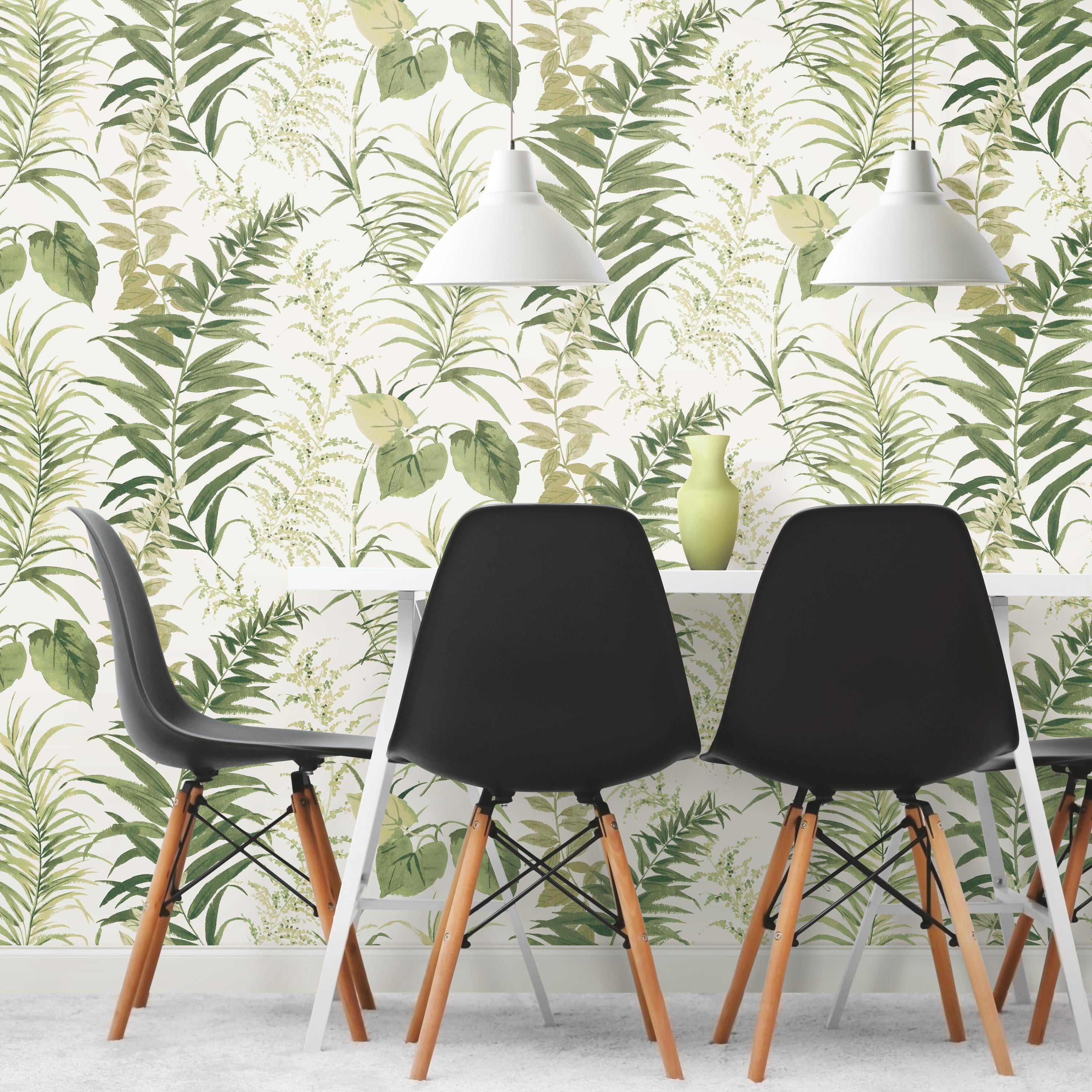 RoomMates Green Fern Forest Peel and Stick Wallpaper Mural