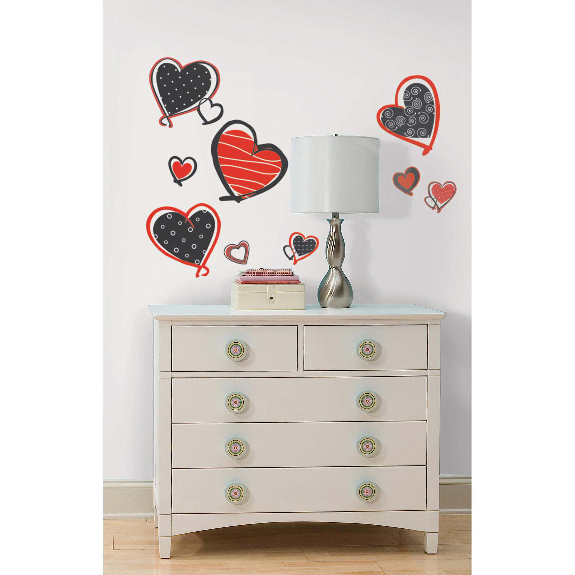 RoomMates Mod Heart Peel & Stick Wall Decals