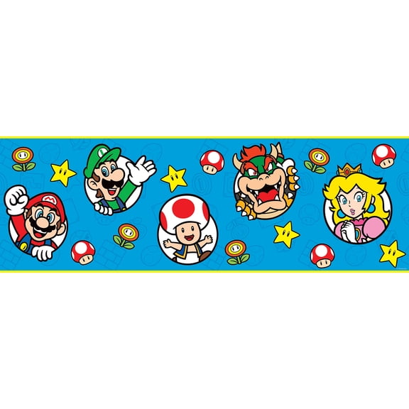 RoomMates Nintendo Super Mario Characters Border Decal