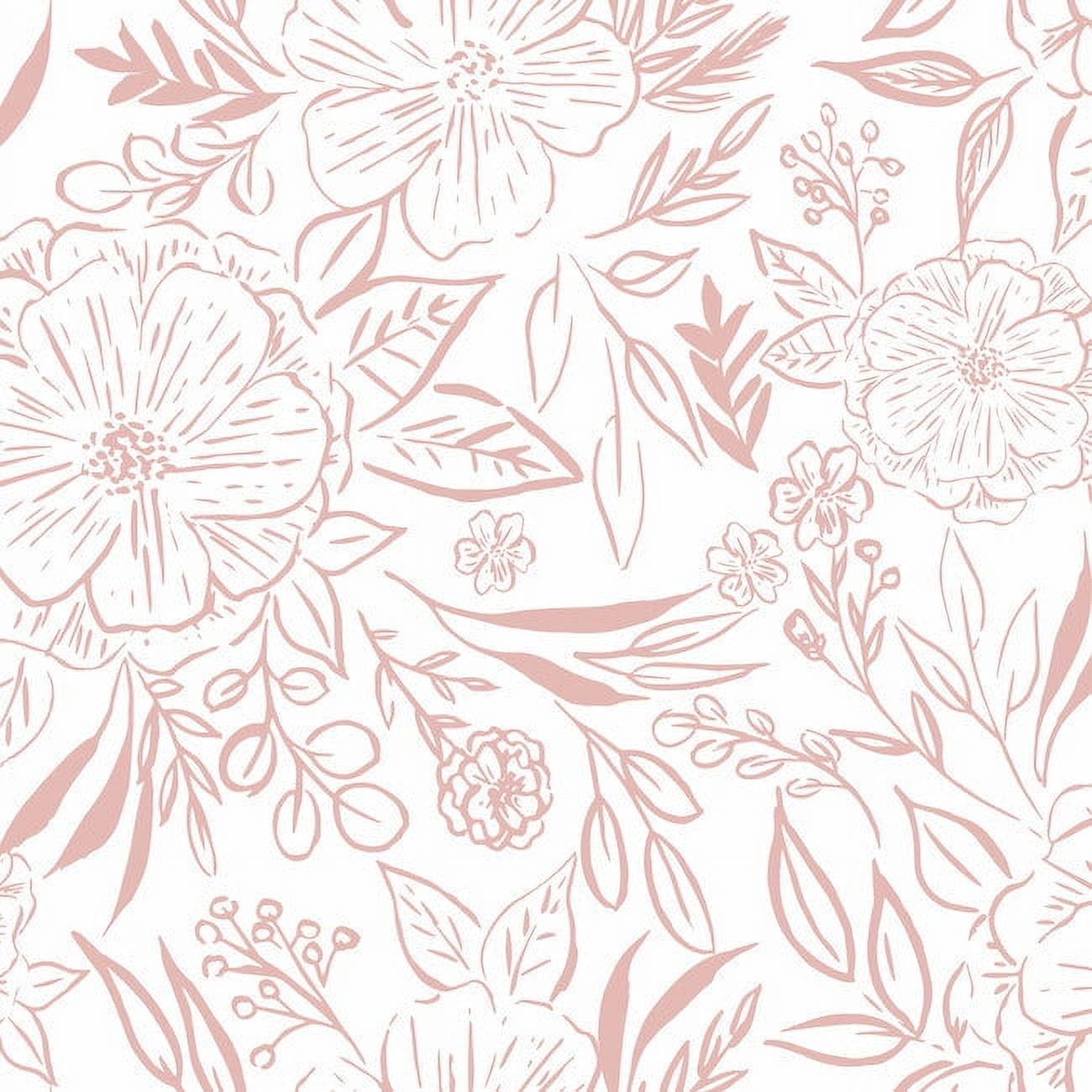 RoomMates Pink, Peel And Stick Wallpaper 20.5"