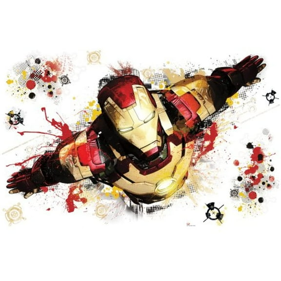 RoomMates RMK2238SLM Iron Man 3 Graphic Peel and Stick Giant Wall Decals