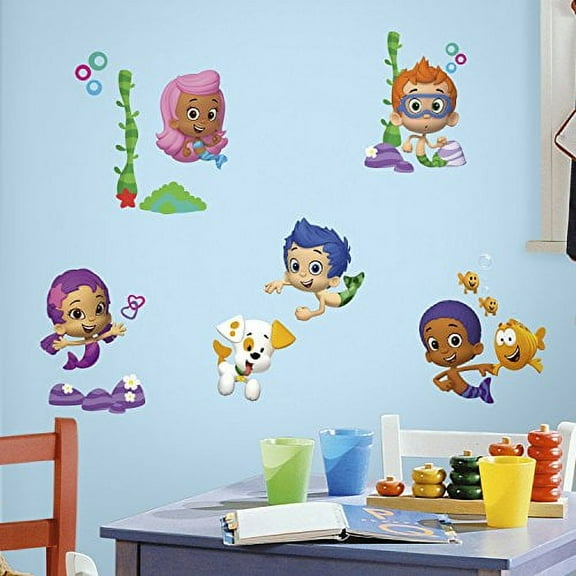 RoomMates RMK2404SCS Bubble Guppies .. Peel and Stick Wall .. Decals