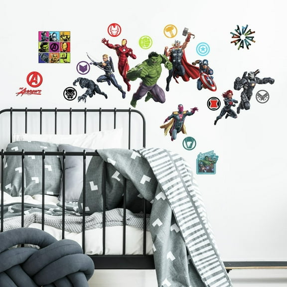 RoomMates RMK4289SCS Classic Avengers Peel & Stick 26 Wall Decals Room Decor