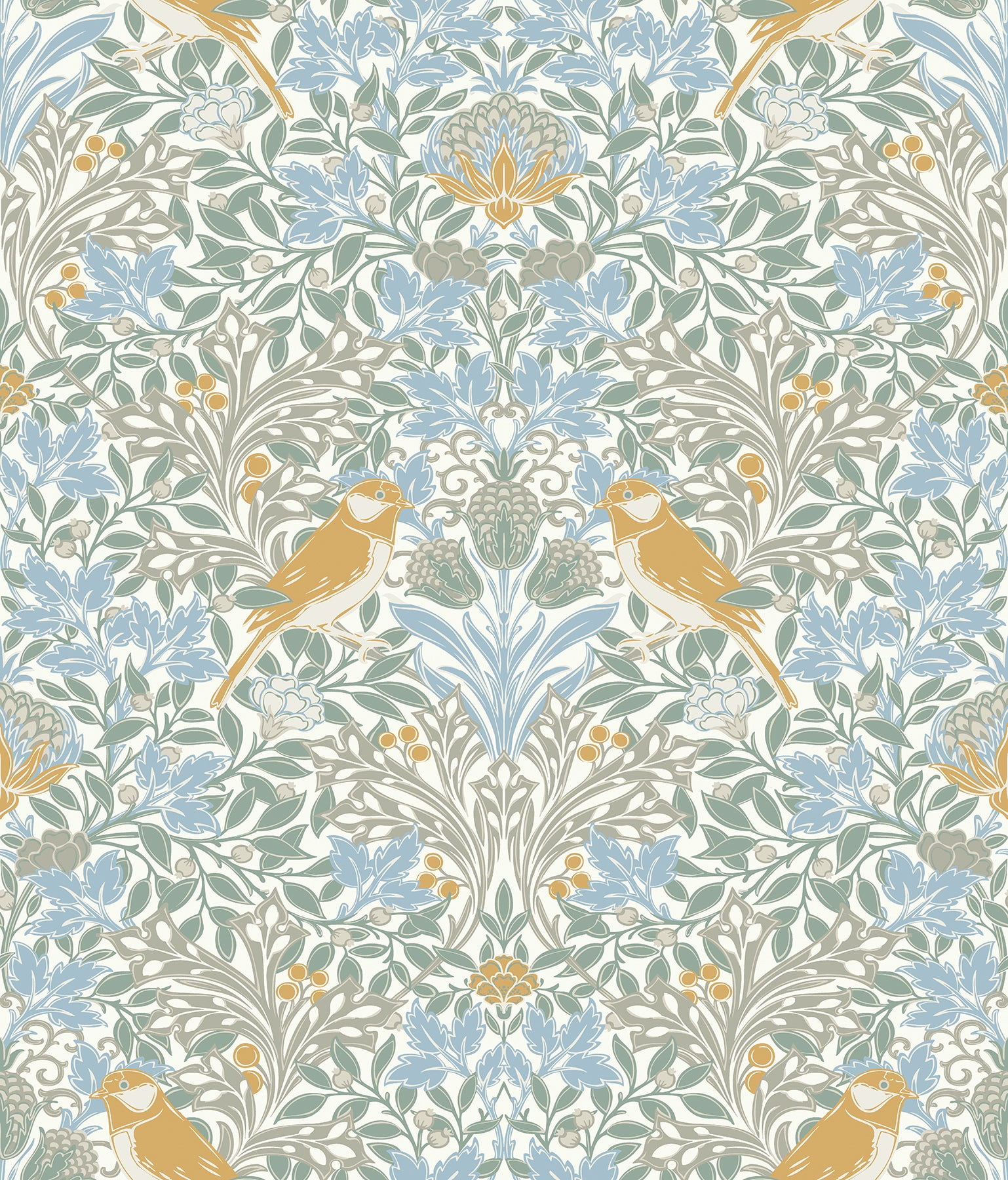 RoomMates Sky Blue, Garden Aviary Peel and Stick Wallpaper Roll