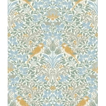 RoomMates Sky Blue, Garden Aviary Peel and Stick Wallpaper Roll