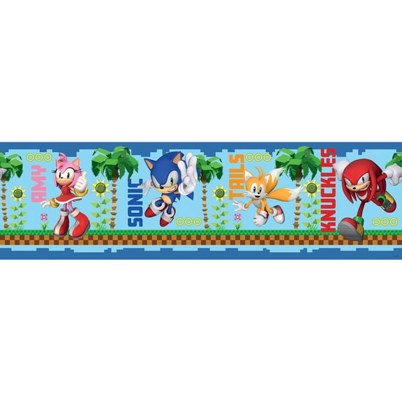 RoomMates Sonic The Hedgehog Green Hill Characters Border Decal