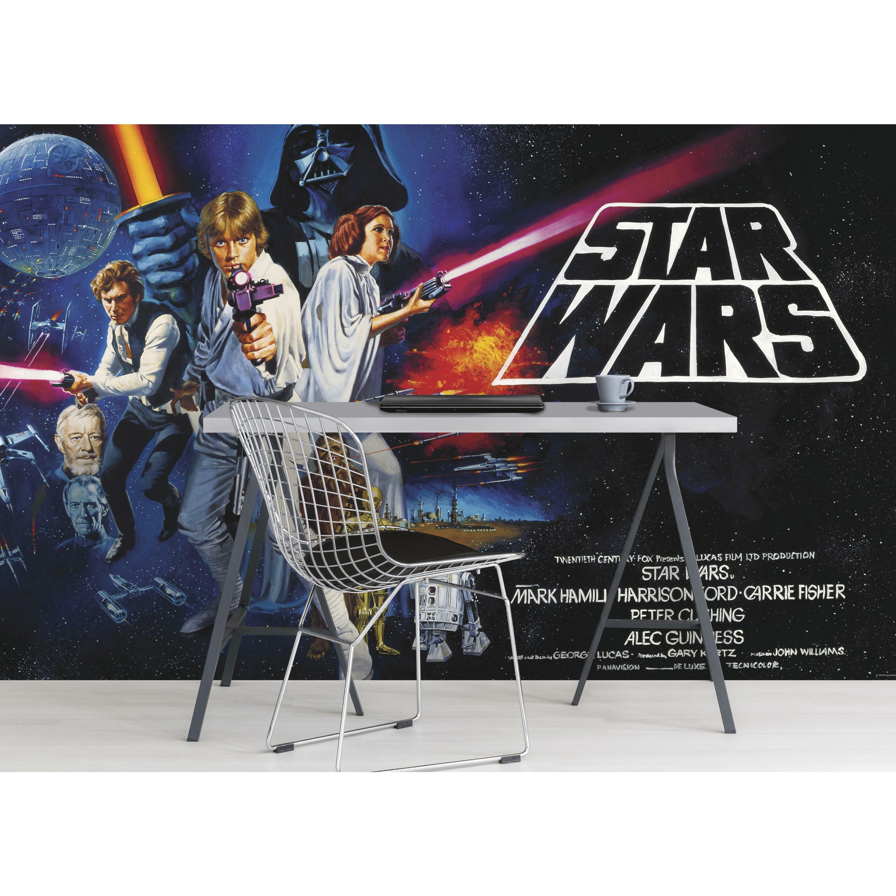 Star Wars Wall Mural Photo Wallpaper Kids Room 368x254cm Starships  No  Adhesive for sale online  eBay