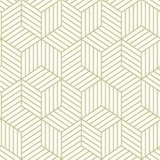RoomMates Striped Hex Peel and Stick Wallpaper