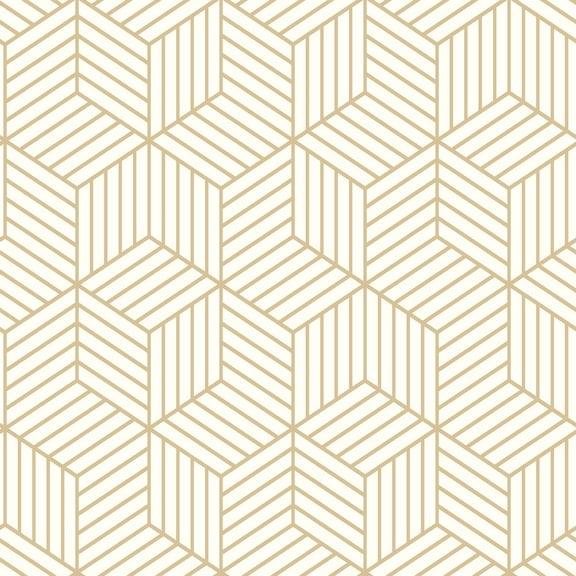 RoomMates Striped Hexagon Peel & Stick Wallpaper