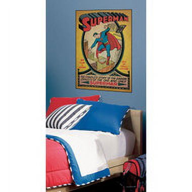 RoomMates Superman Comic Book Cover Peel and Stick Wall Decal