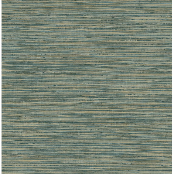 RoomMates Teal, Dimensional Grasscloth Peel and Stick Wallpaper