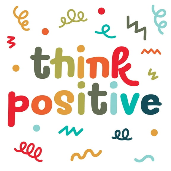 RoomMates Think Positive Multicolor Wall Quote Decals
