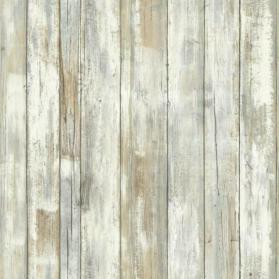 RoomMates Wood Plank Peel & Stick Wall Paper, Tan