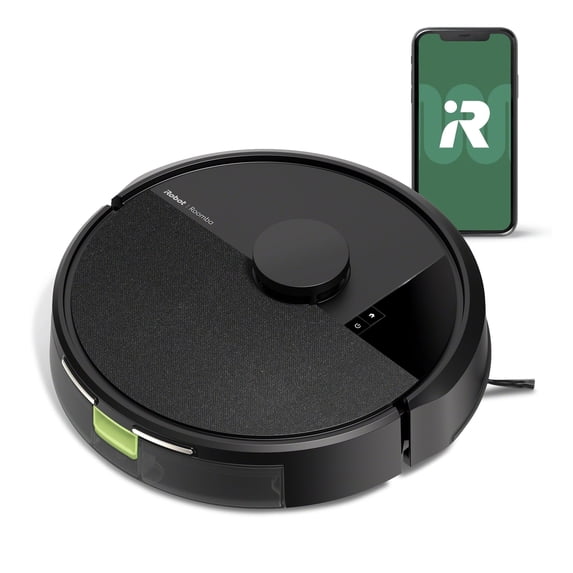 Roomba 105 Vac Robot Vacuum and Self-Charging Dock with Intense Power Lifting Suction, LiDAR Navigation, for Carpet and Hard Floors, Cleans in Neat Rows, Model # Q312020