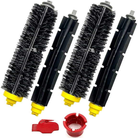 Roomba 676 Replacement Parts for iRobot Roomba 600 Series 676 694 675 692 695 677 671 655 645 690 680 660 650 620 614 & 500 Series 595 585 564 Robot Vacuum Cleaner, 2 Bristle & 2 Beater Brush