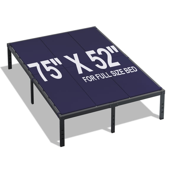 Roomdiary Full Bunkie Board , Low Profile Mattress Support , No Sag , Easy Setup , Box Spring Replacement for Platform Bed, Blue