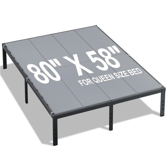 Roomdiary Queen Bunkie Board , Low Profile Mattress Support , No Sag , Easy Setup , Box Spring Replacement for Platform Bed, Gray