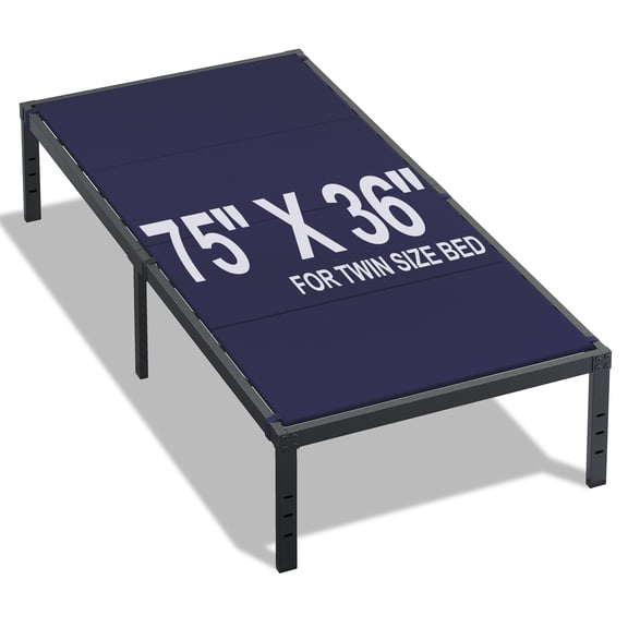 Roomdiary Twin Bunkie Board , Low Profile Mattress Support , No Sag , Easy Setup , Box Spring Replacement for Platform Bed, Blue