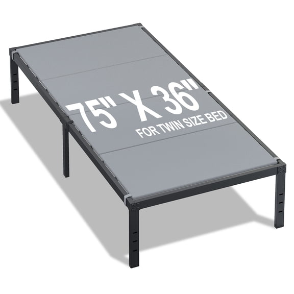 Roomdiary Twin Bunkie Board , Low Profile Mattress Support , No Sag , Easy Setup , Box Spring Replacement for Platform Bed, Gray