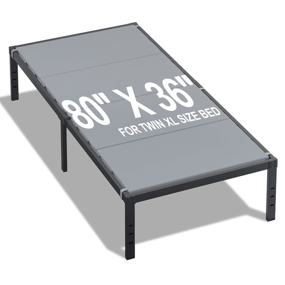 Roomdiary Twin XL Bunkie Board, Low Profile Mattress Support , No Sag , Easy Setup , Box Spring Replacement for Platform Bed, Gray