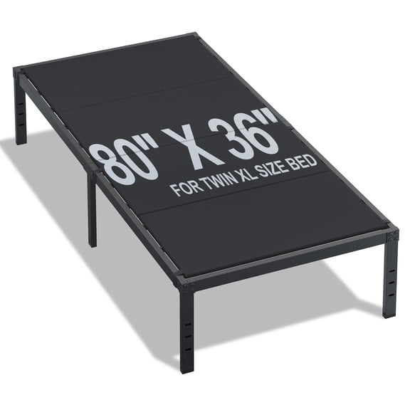 Roomdiary Twin XL Bunkie Board, Low Profile Mattress Support, No Sag, Easy Setup, Box Spring Replacement for Platform Bed, Black