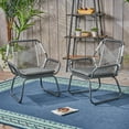 thumbnail image 1 of Roomfitters Contemporary Woven Lounge Chairs with Cushions, Stylish Outdoor or Indoor Seating Set, Durable and Comfortable Design for Relaxation, Grey (Set of 2), 1 of 6