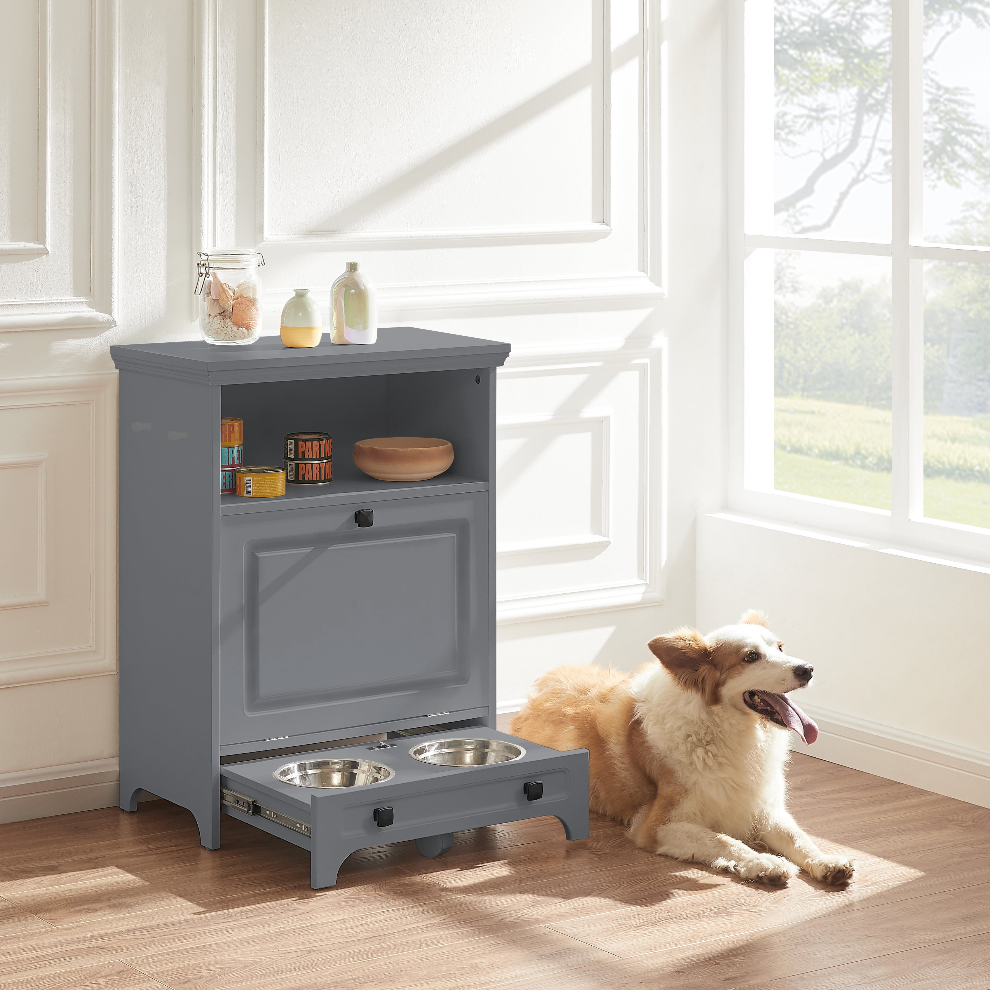 Roomfitters Modern Pet Feeding Station Furniture