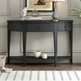 Roomfitters Modern Curved Console Table with 3 Drawers and 1 Shelf