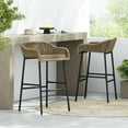 thumbnail image 1 of Roomfitters Outdoor Rope Barstool Set of 2, Powder-Coated Iron Frame with Woven Polyester Rope, Stylish and Comfortable Seating for Patio, Garden, or Poolside, Natural, 1 of 9