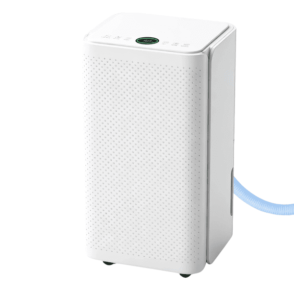 Roomisland 30 Pint Dehumidifier for Basement, 38dB Quiet, Precise Humidity Control, Drain Hose & 2L Water Tank, Small 2000 Sq.ft Dehumidifiers, Smart Humidity Ring, Ideal for Home, Bedroom