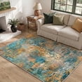 thumbnail image 1 of Roomisland Area Rugs 4x6FT Washable for Living Room, Non Slip Modern Abstract Carpet Stain Resistant Soft Low Pile Indoor Floor Rug for Bedroom Kitchen Home Office, 1 of 9