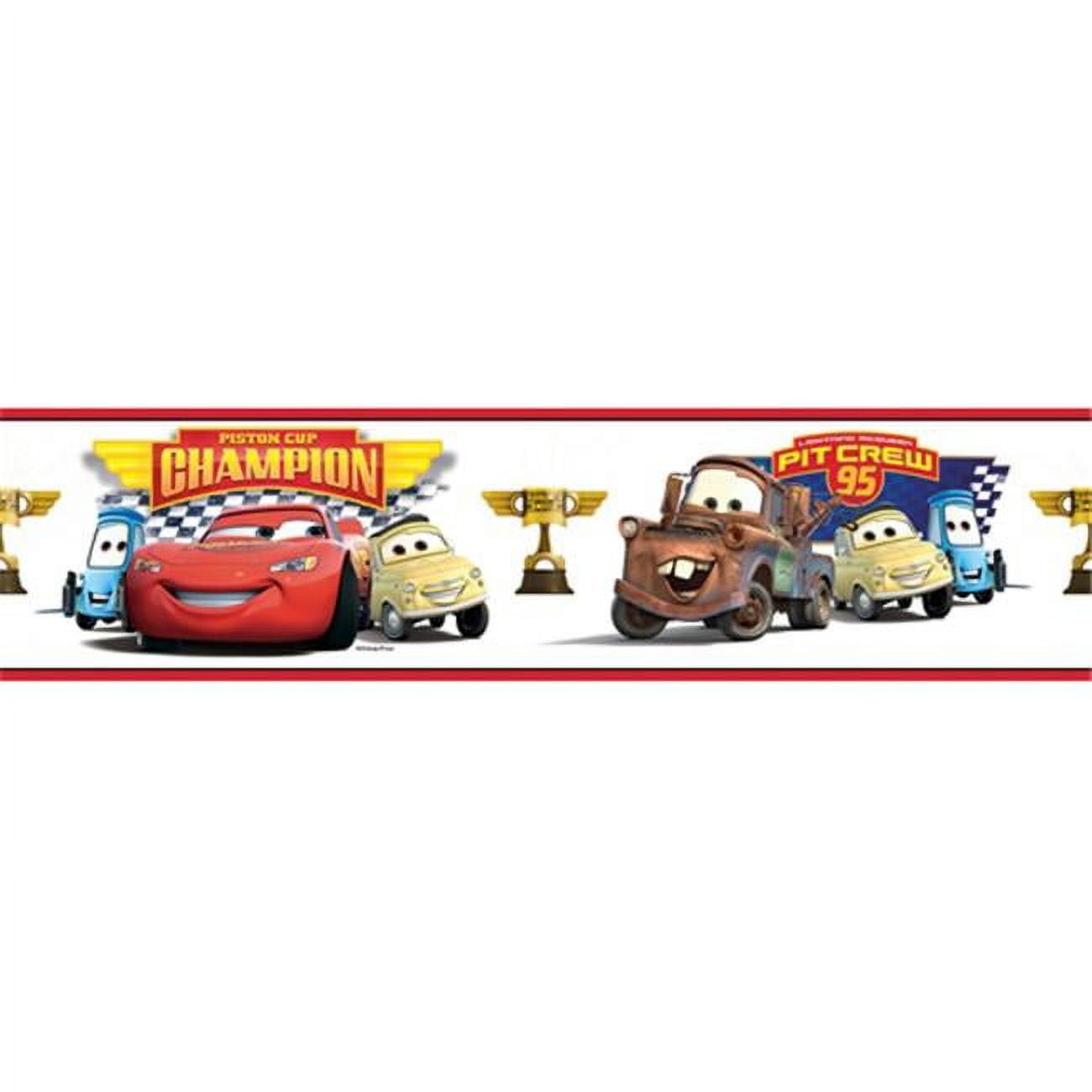 Roommate RMK1517BCS Cars Piston Cup Champions Peel and Stick Border