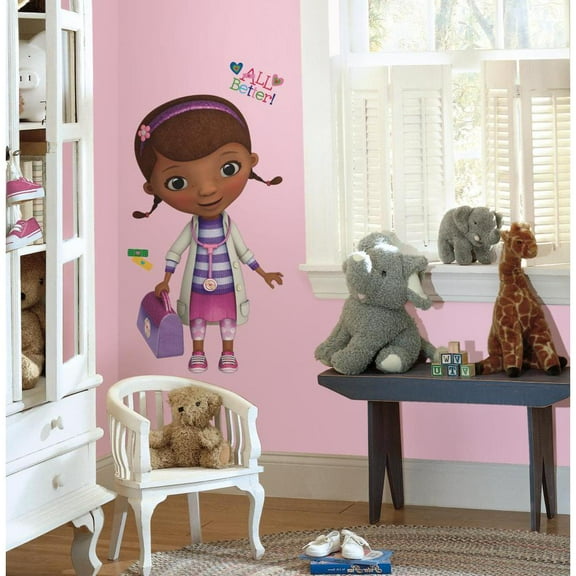 Roommates Doc McStuffins Peel And Stick Giant Wall Decals Girls Bedroom Decor Stickers