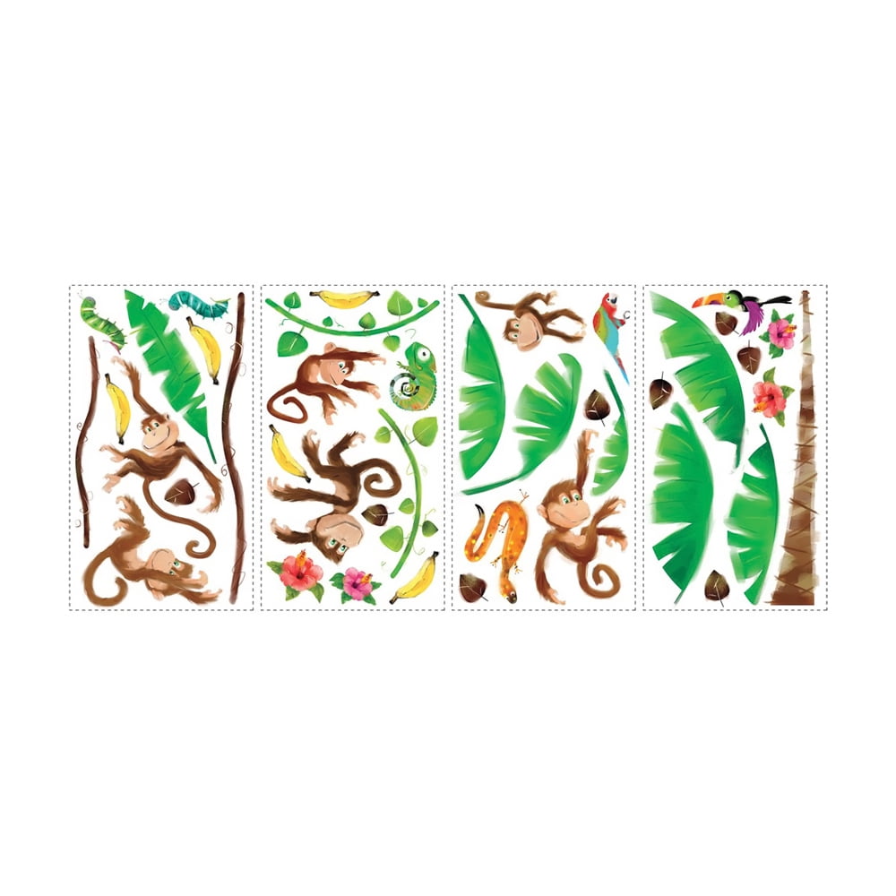 Roommates Nursery Baby Room Wall Decorative Monkey Business Wall Decals