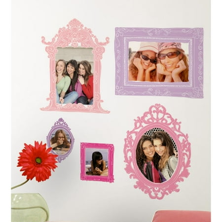 Roommates Pink & Purple Frames Peel & Stick Giant Wall Decals