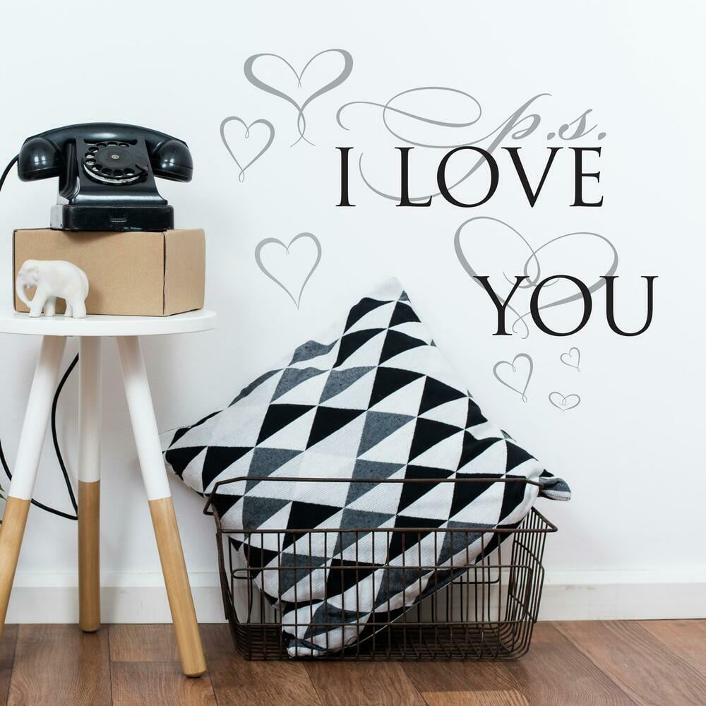 Roommates Ps I Love You Peel and Stick Wall Decals
